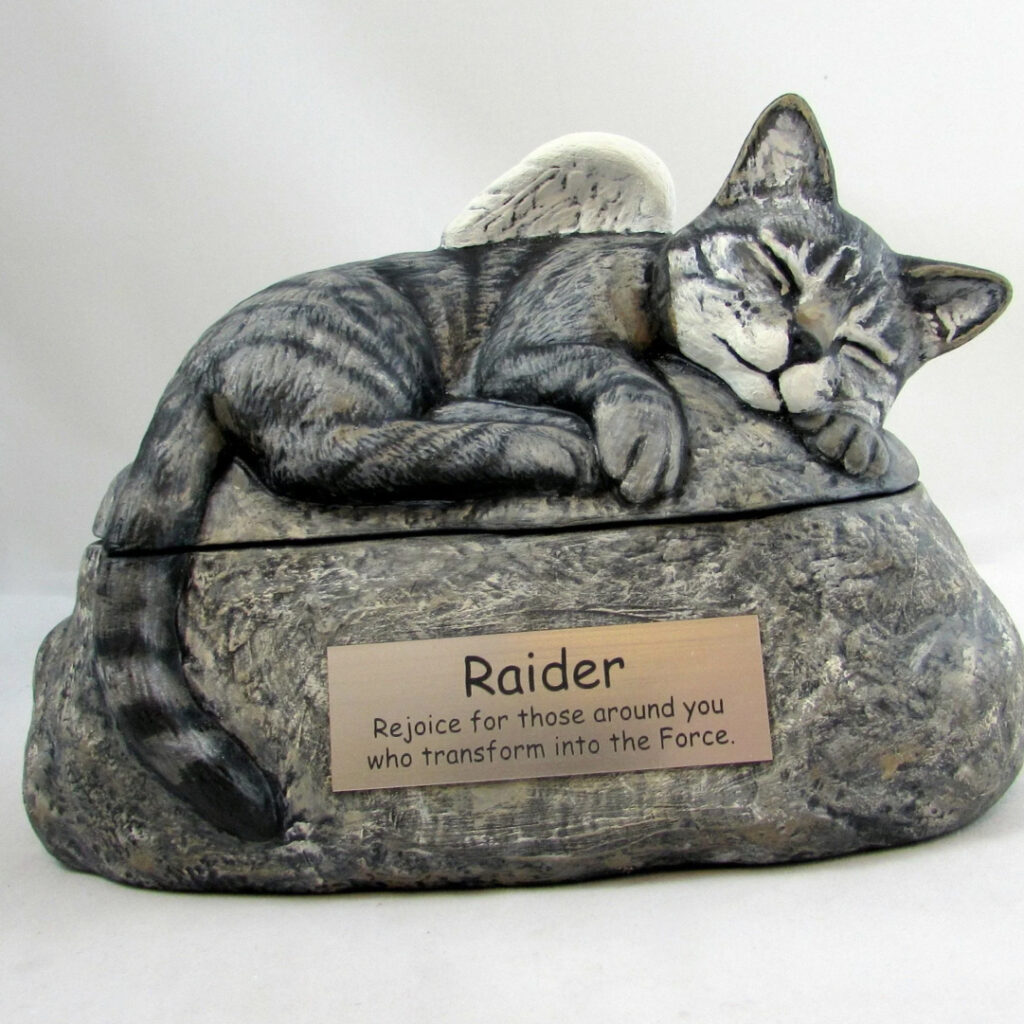 Cat cremation urn